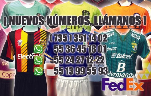 Uniformes de Futbol y Playeras de Soccer Replicas SoccersdeMorelos